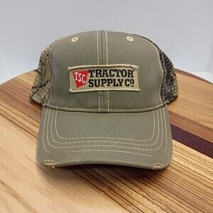 Tractor Supply Hat Trucker Mens OS Green Strap Back Mesh